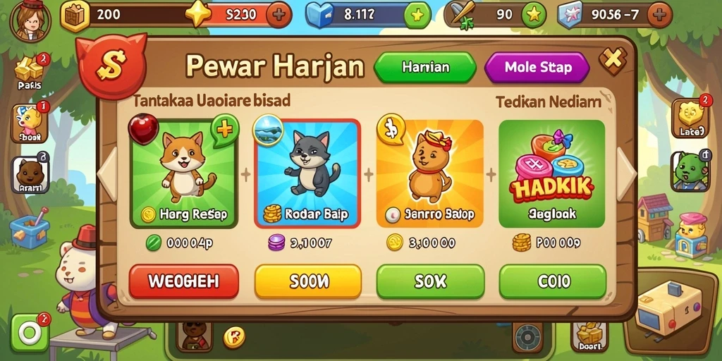 Tampilan menarik dengan berbagai tema slot.