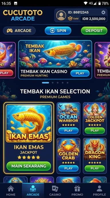 Cuplikan layar menu unduhan cucutoto untuk perangkat Android